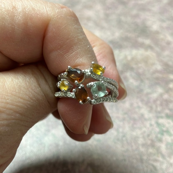 Nataliya V. Collister 5 stone Cocktail Ring - Picture 1 of 7